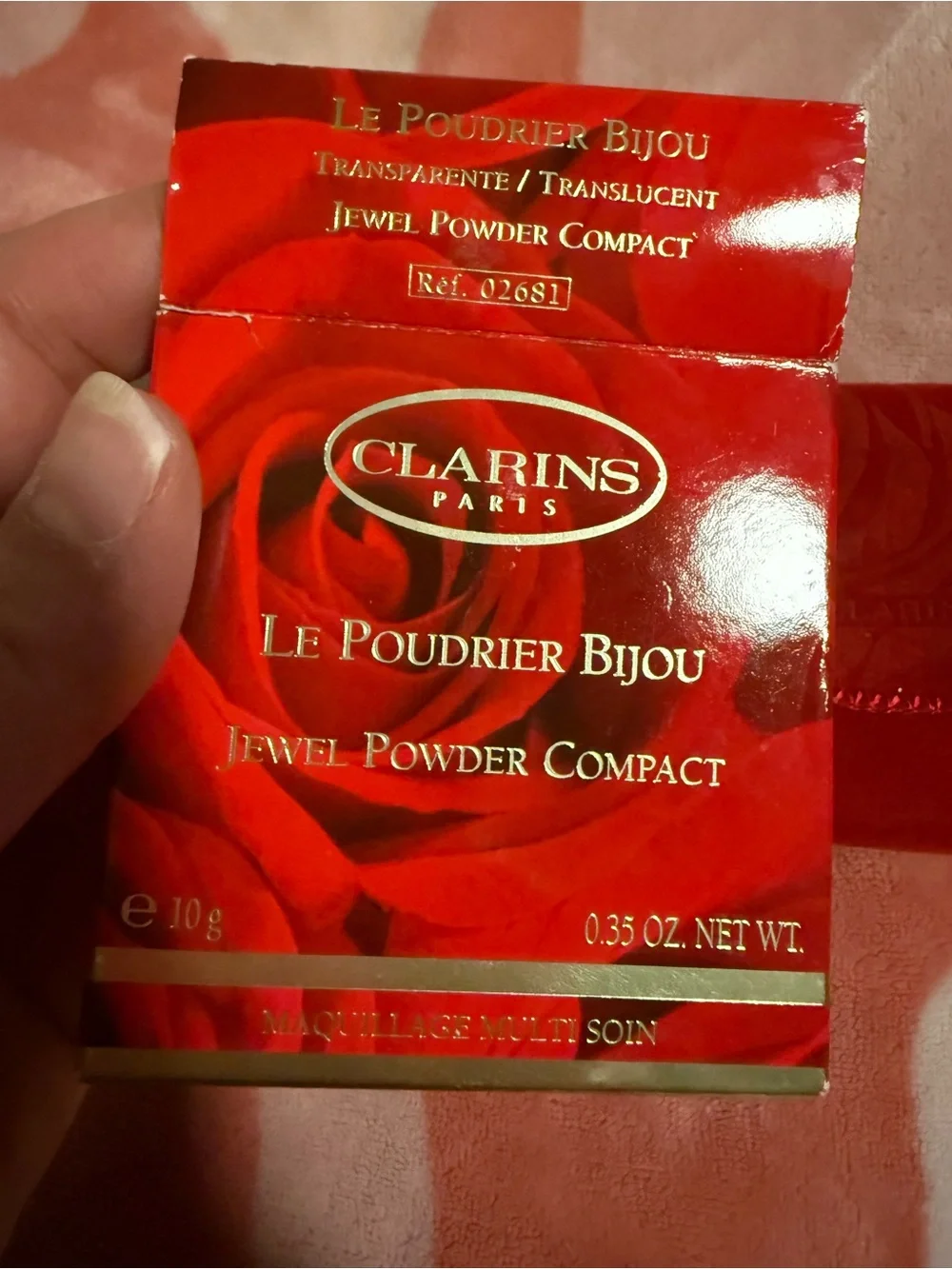 Vintage New Clarins Le Poudrier Bijou Jewel Powder Compact #10 Transparent